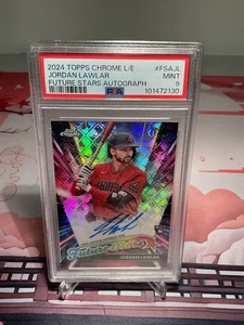 2024 Topps Chrome Logofractor Future Stars Jordan Lawlar Auto /99 RC PSA 9 Mint - Picture 1 of 2