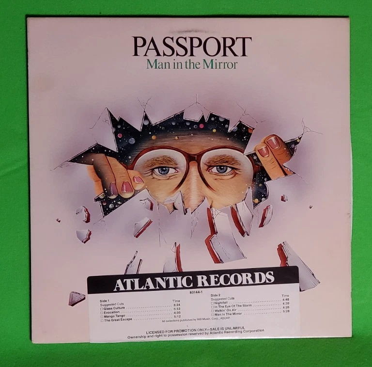 Passport- Man In The Mirror, Klaus Doldinger 1983 Atlantic  Album PROMO sticker - Image 1 of 4