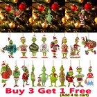 Merry Christmas Grinch Ornaments Xmas Tree Hanging Decoration Figure Pendant USA