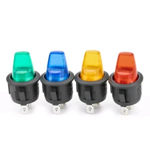 12V Car Rocker Switch ON-OFF LED Illuminated Lamp Button Toggle Switch Control - Picture 1 of 15