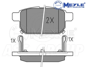 Meyle Set Plaquettes De Frein,Essieu Arrière Avec anti-grincement plaque 025 252 - Picture 1 of 2