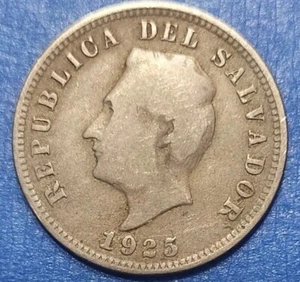 1925 Salvador 5 Centavos Free Shipping  - Picture 1 of 4
