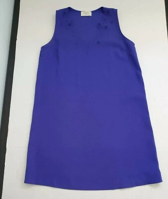 Everly Dress Sleeveless A Line Dress Violet Eyelet V Neck Shift Dress Size Small - Image 1 of 4