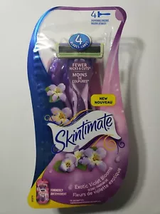 Schick Skintimate Einwegrasierer Damen 4 Klingen Exotic Violet Blooms.4 Rasierer - Bild 1 von 7