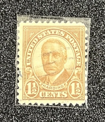 Warren G. Harding 1 1/2 centavo franqueo de Estados Unidos #028 Foto 1 de 2