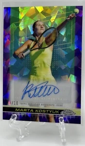 Marta Kostyuk 2024 Topps Chrome Sapphire Purple Refractor Autograph Auto 09/10! - Picture 1 of 3