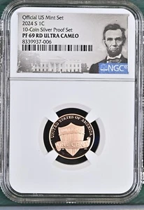 2024 S Lincoln Cent 1C NGC PF 69 RD Ultra Cameo proof set - Picture 1 of 4