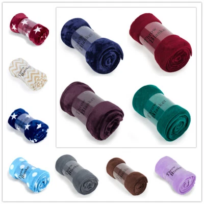 JML Super Soft Light Weight Coral Fleece Warm Throw Blanket for Couch/Sofa/Bed/Chair