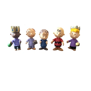 SET BESTEHEND AUS 5 PEANUTS FIGUREN Peanuts Charlie Brown LINUS Maß 3 Zoll - Bild 1 von 2