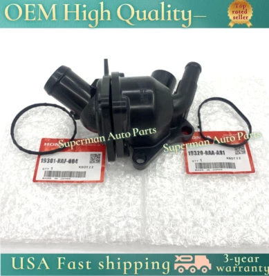 Conjunto de tampa de termostato fabricante de equipamento original + carcaça para 06-15 Honda Civic Si CR-V Acura ILT - Imagem 1 de 4