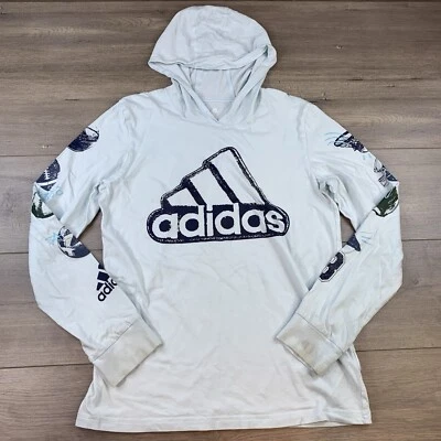 Adidas Long Sleeve T-Shirt Hoodie Activewear Top Womens XL Blue Aquamarine Sport - Image 1 of 4