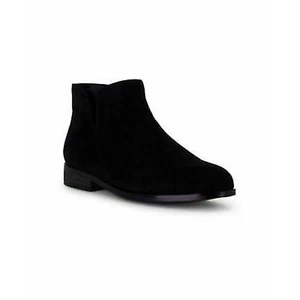 Wanted Shoes Womens Low Heel Slip-on V-Cut Ankle Bootie Size 7.5M Black - Picture 1 of 3