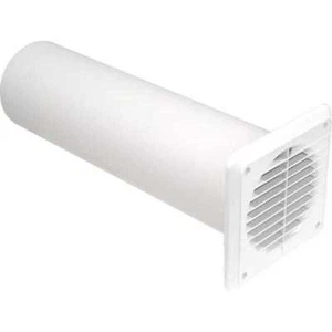 Kit Montaggio a Parete per Ventilatore Estrattore 150mm/6" Tubo Solido Canalizzazione e Griglia Bianca - Foto 1 di 12