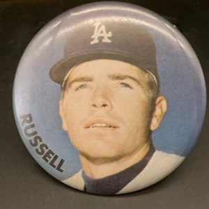 Vintage Bill Russell LA Dodgers Shortstop MLB Baseball 3.5” Pin Pinback Button - Picture 1 of 3