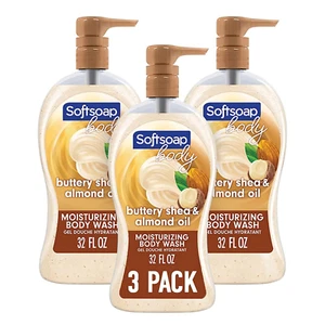Moisturizing Body Wash, Shea & Almond Oil, 32 Ounce Pump, 32 Fl Oz, 3 Packs - Picture 1 of 12