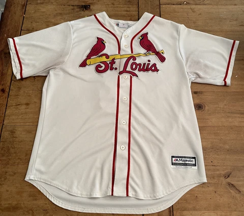 Yadier Molina #4 St Louis Cardinals Majestic Cool Base Stitched Jersey Large Cover