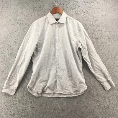 John Varvatos Button Up Dress Shirt Mens 34/35 Multicolor Plaid Long Sleeves - Image 1 of 4