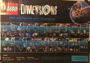 NEU! LEGO Dimensionen Figuren Spielsets Fahrzeug Checkliste 18"" x 24"" nur Poster - Bild 1 von 3