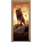 Self-adhesive Lion Door Wallpaper Pvc Peel And Stick Door Sticker  Home Decor