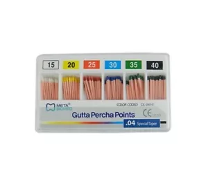 Punti persico gutta endodontico meta biomed 0,04 conico tutte le taglie #15-80 scatola/60 - Foto 1 di 1