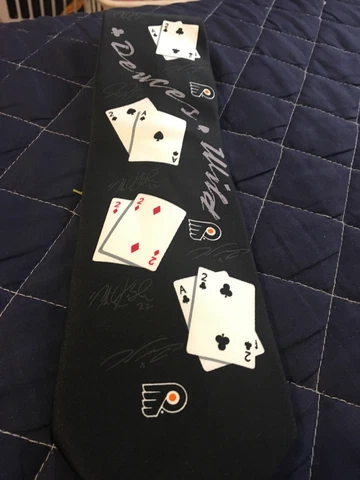 NHL PHILADELPHIA FLYERS DEUCES WILD NECKTIE (GULF OIL) PROMO HOCKEY Cover