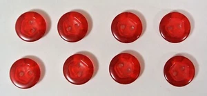 Vtg  Round Buttons Red Pentagon 5 Sided 2 Holes Shirt Sweater 1/2 " Wide Fancy - Picture 1 of 4