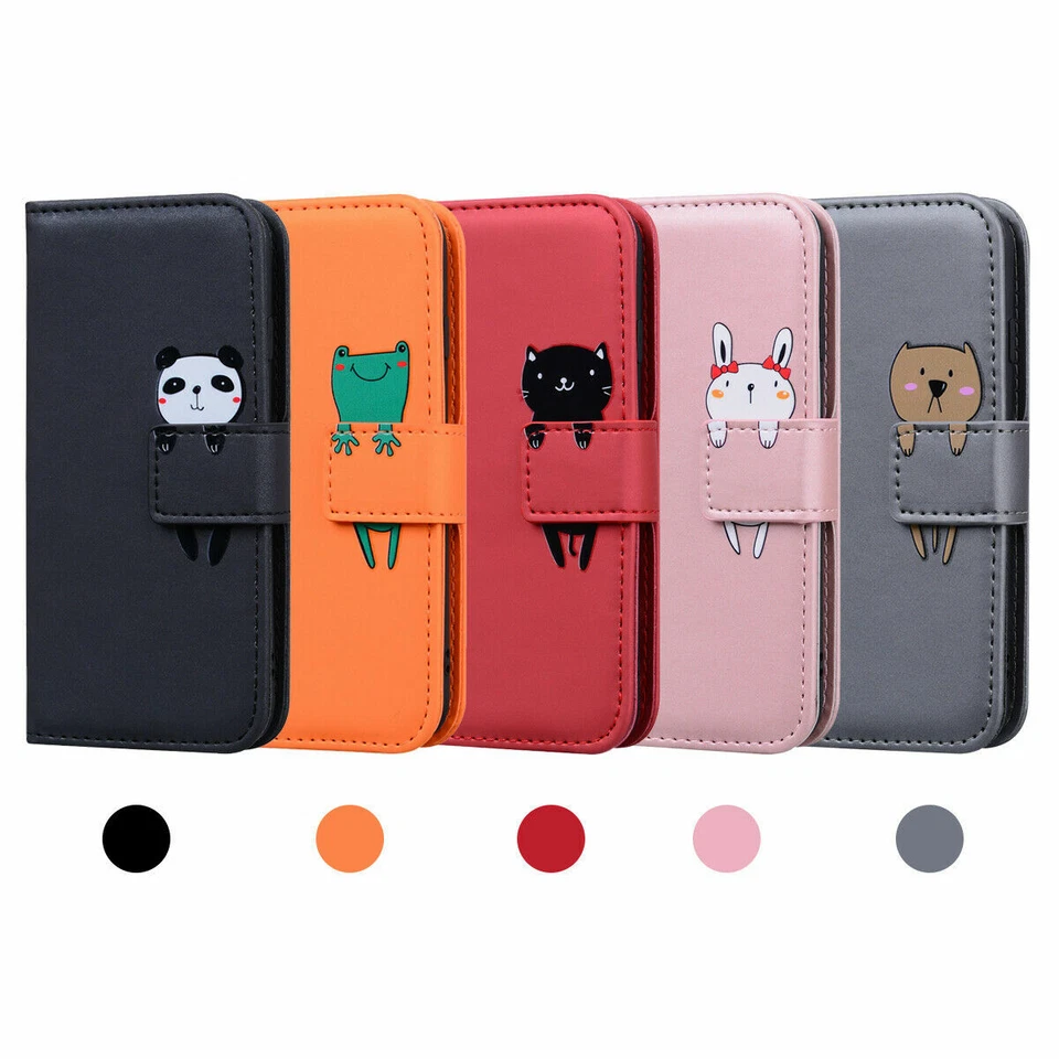 Cartoon Card Wallet Leather Flip Phone Case For Samsung Galaxy A20E A70 A82 A22 - Image 1 of 4