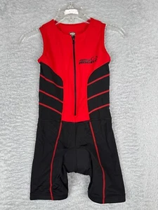 Deux Roues Skin Suit Youth 12 Red Black Triathlong Tri Trisuit-1 Kids Cycling - Picture 1 of 14
