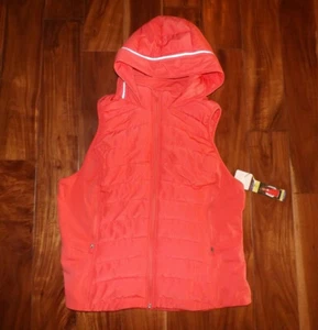 NWT Womens TANGERINE Mango Coral Pink Full Zip Hoody Vest Size S Small - Picture 1 of 2