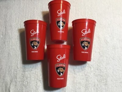 Florida Panthers STOLI 伏特加红色塑料标准饮料杯 20 盎司。 4件套 — 第 1/4 张图片