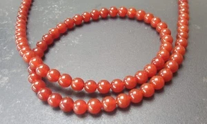 Collar cornalina piedras preciosas terapéuticas 8 mm - Imagen 1 de 2