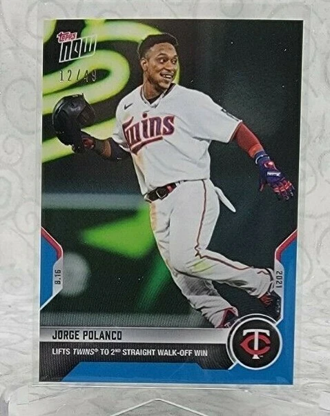 2021 TOPPS NOW # 668 JORGE POLANCO Walk-Off Win - Blue Parallel #12 /49 - Image 1 of 2