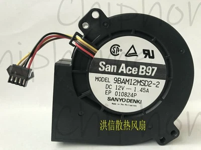 1pcs  Sanyo 9BAM12MSD2-2 12V 1.45A 9733 server blower cooling fan 4pin - Image 1 of 4