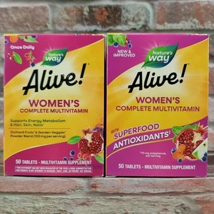 2 Nature's Way Alive! Women’s Complete Multivitamin 50 Tablets eachBB 06/26 - Picture 1 of 7