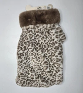 Medium Berkshire Dog Leopard Faux Fur Coat Apparel Friends Forever Pet  - Picture 1 of 7
