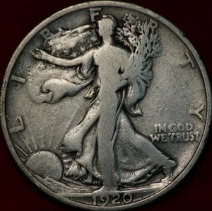 1920 Philadelphia Mint Silver Walking Liberty Half - Picture 1 of 2