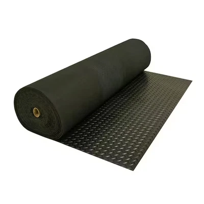 Alfombra de piso para gimnasio en casa placa de diamante rollo de goma garaje carro de golf plataforma de camión 4' x 3' Foto 1 de 4