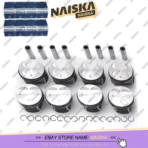 MAHLE 8x Pistons & Rings Set Φ93+0.5mm For BMW 550i X5 650i 750i N62B48 4.8L - Picture 1 of 5