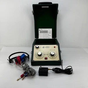 Vintage Eckstein Bros 60-A Miniature Audiometer Hearing Test Aid with Headphones - Picture 1 of 9