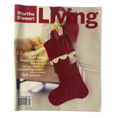 Martha Stewart Living Magazine December 1996 Handmade Child's Stocking No Label Foto 1 de 4