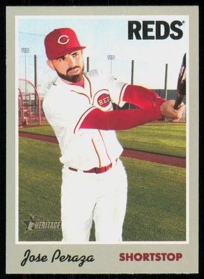 2019 Topps Heritage Jose Peraza Cincinnati Reds #22 - Image 1 of 2