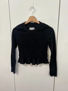 Free People We The Free Sylvie Long Sleeve Top. Black. XS. - Picture 1 of 7