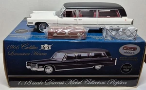 1966 Cadillac S&S Limousine Hearse Sunset Coach 1:18 Diecast - White - Picture 1 of 9