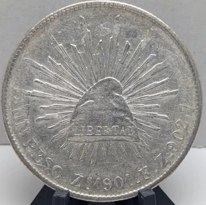 1901 Za FZ Un Peso Republica Mexicana XF/AU - Picture 1 of 2