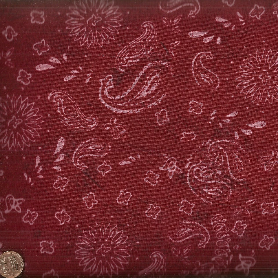 Ironwood Ranch Rojo Western Paisley Bandana Tela Wilmington Foto 1 de 1