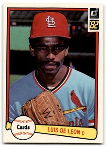 1982 Donruss Luis DeLeon Rookie . St. Louis Cardinals #588