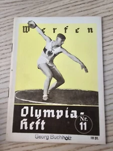 1936 Olympics Olympia PRE WW2 Genuine Germany German Booklet Throwing Tossing - Picture 1 of 18