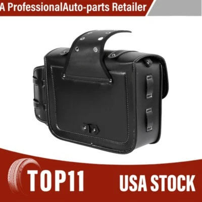 Motorcycle PU Leather Saddle Bags For Honda VTX 1800 N VTX1800C VTX1300C - Image 1 of 4