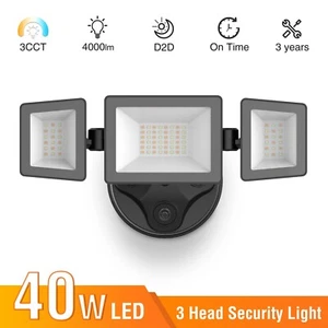 4000lm LED Security Outdoor Light 40W Dusk to Down Sensor IP65 Flood Lamp - Picture 1 of 11