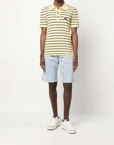 CAMISA POLO HOMBRE CON LOGOTIPO DE PALM ANGELS A RAYAS TERRY PUNTO PALMA PMHV001S23KNI0011810 - Imagen 1 de 5